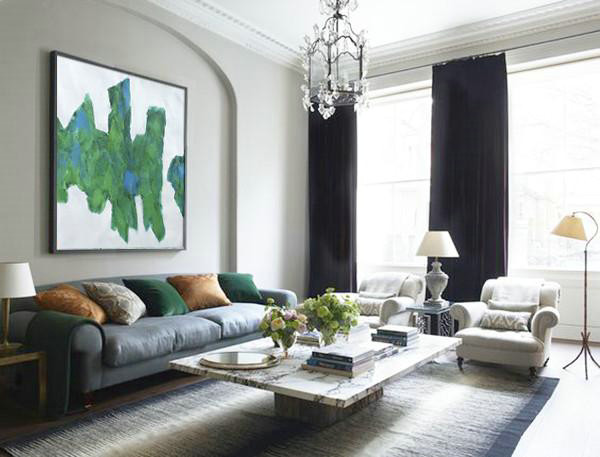 Large Abstract Painting Canvas Art,Horizontal Abstract Landscape Art,Hand Painted Original Art,White,Green,Blue.etc